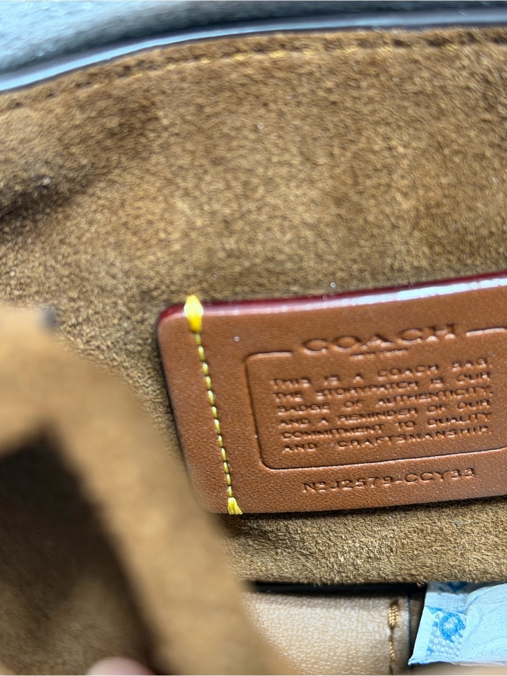 Coach Suede Lana 19 Bag in Brown with Gold Chain crossbody - Picture 5 of 5